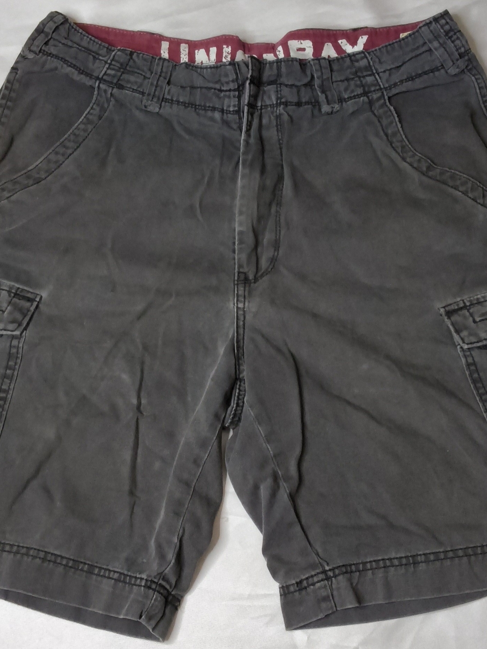 UNIONBAY Men’s Dark Gray Cargo Shorts with Contrast Waistband